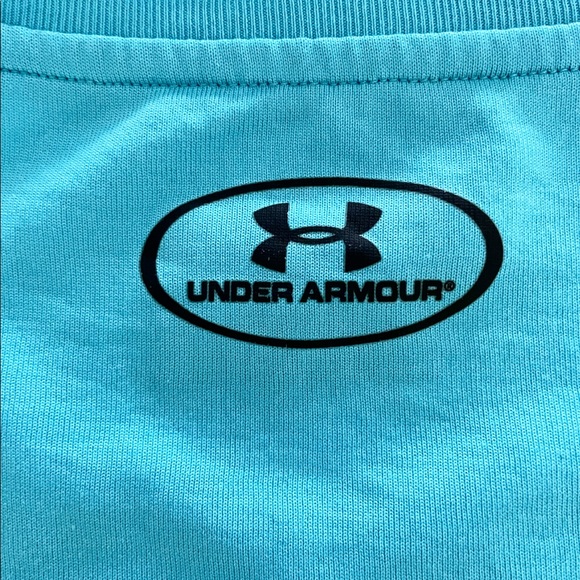 Under Armour T-Shirt Men’s Loose Large Heat Gear Blue Tee - Picture 5 of 5